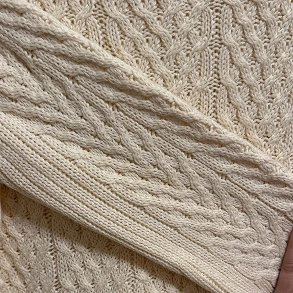 Zara Cream Cable Knit Cowl Neck Sweater - Picture 4 of 5